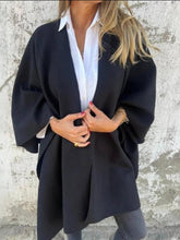 Aurohaya Short Poncho Coat Oversized Knot-Front Women’s Cape